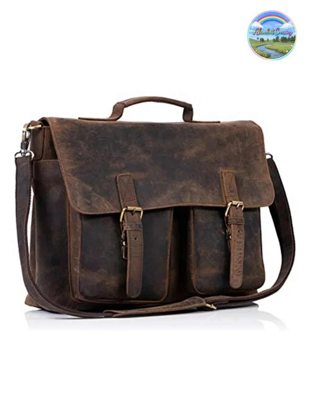 Men's Leather Messenger Bag 18